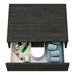 Brooklyn Floating Basin Shelf with Drawer - Black - 600mm inc. Curved Rectangular Basin profile small image view 3 