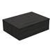Brooklyn Floating Basin Shelf with Drawer - Black - 600mm inc. Curved Rectangular Basin profile small image view 4 
