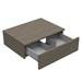 Brooklyn Wall Hung Countertop Basin Shelf with Drawer - Grey Avola - 600 x 450mm profile small image view 2 
