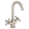 BagnoDesign Ibiza Brushed Nickel Mono Basin Mixer with Pop-up Waste profile small image view 1 