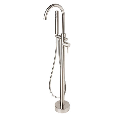 BagnoDesign M-Line Diffusion Brushed Nickel Freestanding Bath Shower Mixer
