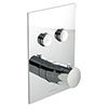 BagnoDesign M-Line Diffusion Chrome 2 Outlet Thermostatic Shower Valve profile small image view 1 