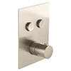 BagnoDesign M-Line Diffusion Brushed Nickel 2 Outlet Thermostatic Shower Valve profile small image view 1 