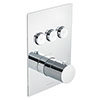 BagnoDesign M-Line Diffusion Chrome 3 Outlet Thermostatic Shower Valve profile small image view 1 