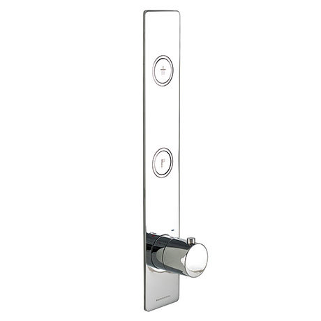 BagnoDesign Toko Chrome Round Vertical 2 Outlet Thermostatic Shower Valve