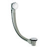 BagnoDesign Chrome Pop-up Bath Waste with Flexible Overflow Pipe 500mm profile small image view 1 
