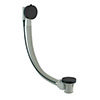 BagnoDesign Matt Black Pop-up Bath Waste with Flexible Overflow Pipe 500mm profile small image view 1 