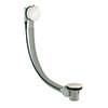 BagnoDesign Brushed Nickel Pop-up Bath Waste with Flexible Overflow Pipe 500mm profile small image view 1 