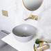 BagnoDesign Matt Grey Koy 400mm Round Countertop Basin profile small image view 5 