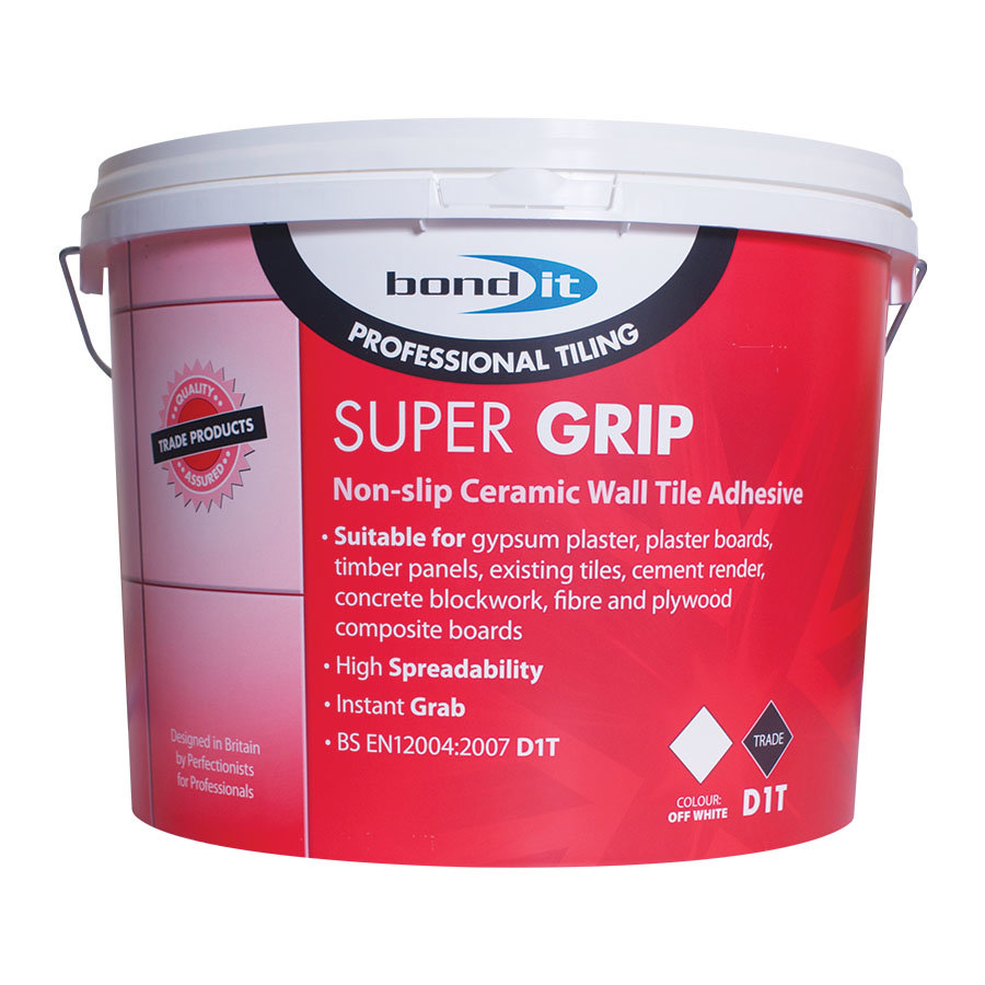 BOND IT SuperGrip Adhesive Paste for Ceramic Wall Tiles Off White