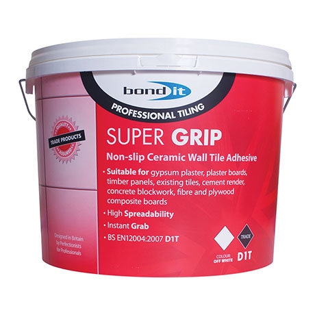 BOND IT Super-Grip Adhesive Paste for Ceramic Wall Tiles - Off White - Various Sizes