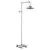 Burlington Eden Thermostatic Single Outlet Exposed Shower Bar Valve & Rigid Riser with Fixed Head profile small image view 1 