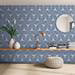 Belmont Hexagon Blue with White Lines Wall and Floor Tiles  Feature Small Image