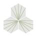 Belmont Hexagon White with Green Lines Wall and Floor Tiles  Profile Small Image