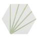 Belmont Hexagon White with Green Lines Wall and Floor Tiles  Feature Small Image