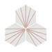 Belmont Hexagon White with Pink Lines Wall and Floor Tiles  Profile Small Image