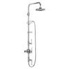 Burlington Stour Thermostatic Exposed Two Outlet Shower Valve, Rigid Riser, Hose & Handset with Fixed Shower Head profile small image view 1 