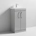 Brooklyn 500 Grey Mist Floor Standing Vanity Unit with Thin-Edge Basin profile small image view 3 