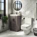 Brooklyn 500 Grey Avola Floor Standing Vanity Unit with Thin-Edge Basin profile small image view 7 