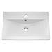 Brooklyn Gloss White Vanity Unit - 500mm Wide with Matt Black Handles profile small image view 2 