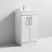Brooklyn 500 Gloss White Floor Standing Vanity Unit with Thin-Edge Basin profile small image view 4 