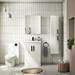 Brooklyn Gloss White Vanity Unit - 600mm Wide with Matt Black Handles profile small image view 4 