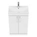 Brooklyn 600 Gloss White Floor Standing Vanity Unit with Thin-Edge Basin profile small image view 5 