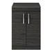 Brooklyn Floor Standing Countertop Vanity Unit - Black - 605mm with Chrome Handles profile small image view 4 