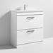 Brooklyn 800 Gloss White Floor Standing Vanity Unit with Thin-Edge Basin profile small image view 3 