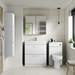 Brooklyn 800mm White Gloss Vanity Unit - Floor Standing 2 Drawer Unit profile small image view 3 