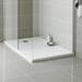 Nuie Rectangular 40mm ABS Capped Acrylic Walk-In Shower Tray with Drying Area profile small image view 2 