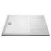 Nuie Rectangular 40mm ABS Capped Acrylic Walk-In Shower Tray with Drying Area profile small image view 4 