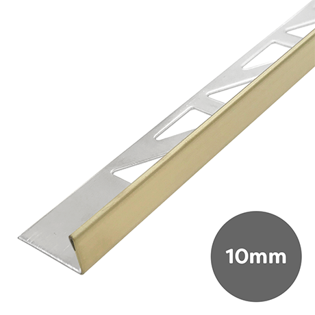 Brushed Gold 10mm L Shape Metal Tile, Which Tile Trim To Use