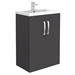 Brooklyn Gloss Grey L Shaped Bath Suite (with Vanity + Tall Cabinet) profile small image view 4 