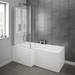 Brooklyn Gloss White L Shaped Bath Suite (with Vanity + Tall Cabinet) profile small image view 3 
