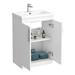 Brooklyn Gloss White L Shaped Bath Suite (with Vanity + Tall Cabinet) profile small image view 5 
