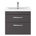 Brooklyn Gloss Grey Cloakroom Suite (Wall Hung Vanity + Close Coupled Toilet) profile small image view 3 