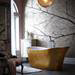 Heritage Holywell Freestanding Acrylic Bath (1710 x 745mm) - Gold Effect profile small image view 3 