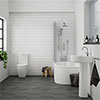 Bianco 1700mm Shower Bath Suite profile small image view 1 