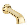Crosswater Belgravia Unlacquered Brass Wall Mounted Bath Spout - BL0370WQ profile small image view 1 