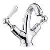 Crosswater - Belgravia Lever Highneck Monobloc Basin Mixer Tap with Pop-up Waste - BL112DPC_LV profile small image view 1 