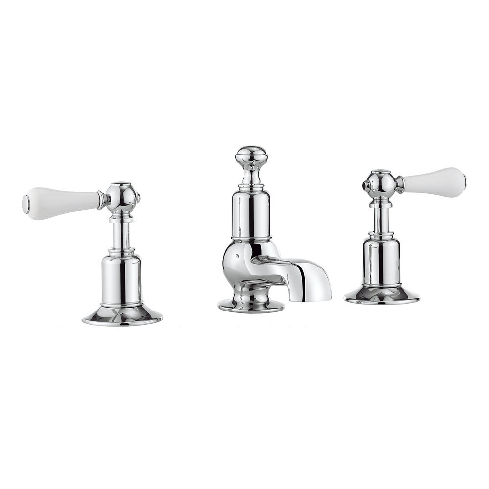 Crosswater - Belgravia Lever 3 Tap Hole Basin Mixer with Pop-up Waste - BL130DPC_LV