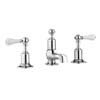 Crosswater - Belgravia Lever 3 Tap Hole Basin Mixer with Pop-up Waste - BL130DPC_LV profile small image view 1 