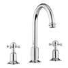 Crosswater - Belgravia Crosshead 3 Tap Hole Tall Basin Mixer with Pop-up Waste - BL135DPC profile small image view 1 