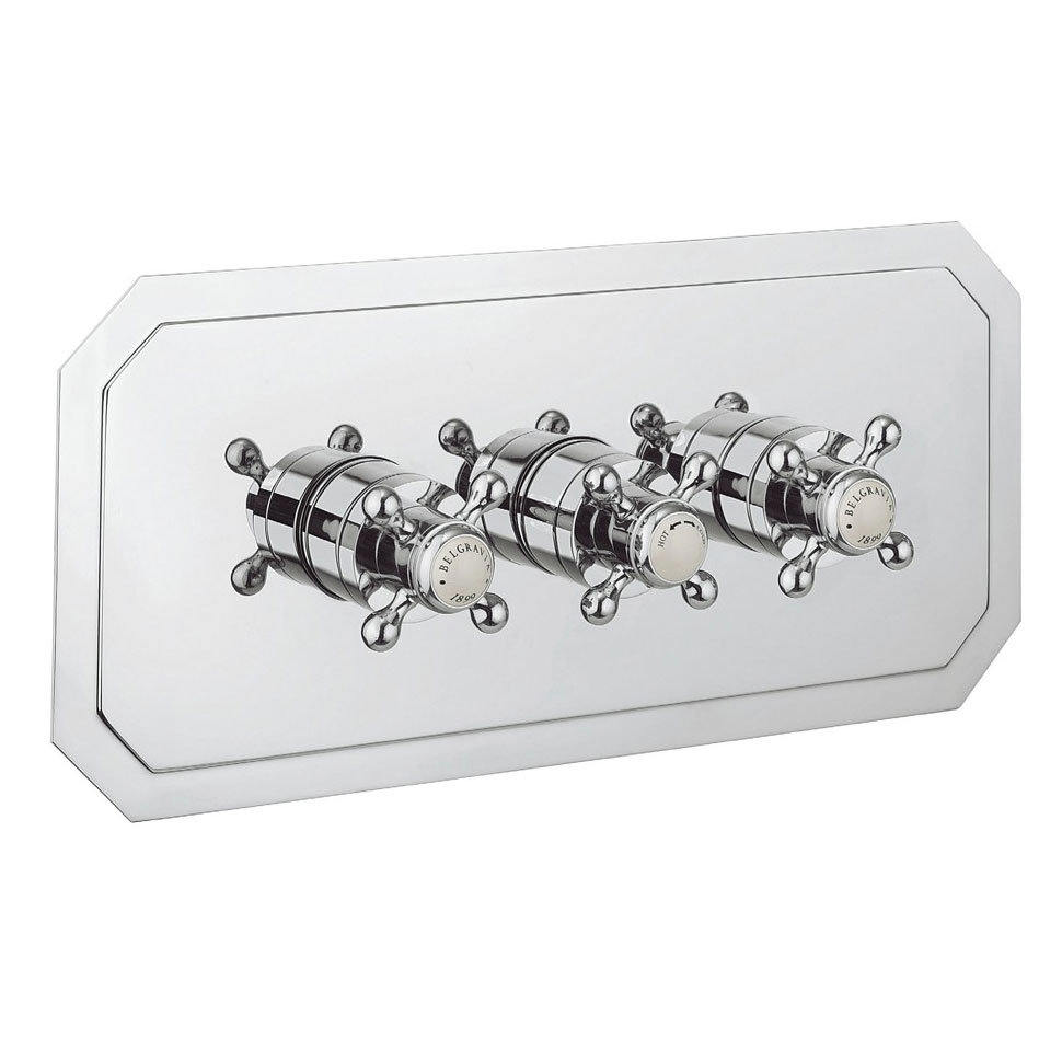 Crosswater - Belgravia Crosshead Triple Thermostatic Shower Valve with 3 Way Diverter 