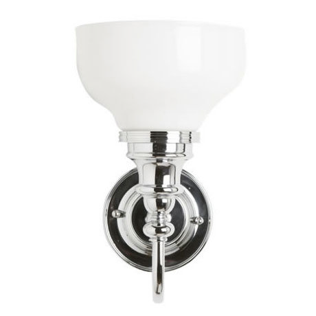 Burlington Ornate Light with Chrome Base and Cup Frosted Glass Shade - BL21