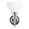 Burlington Ornate Light with Chrome Base and Cup Frosted Glass Shade - BL21 profile small image view 1 