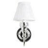 Burlington Ornate Light with Chrome Base and Fine Pleated Shade in White - BL22 profile small image view 1 