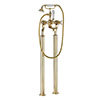 Crosswater Belgravia Unlacquered Brass Crosshead Floor Mounted Freestanding Bath Shower Mixer profile small image view 1 
