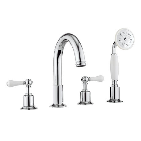Crosswater - Belgravia Lever 4 Tap Hole Bath Shower Mixer with Kit - BL440DC_LV